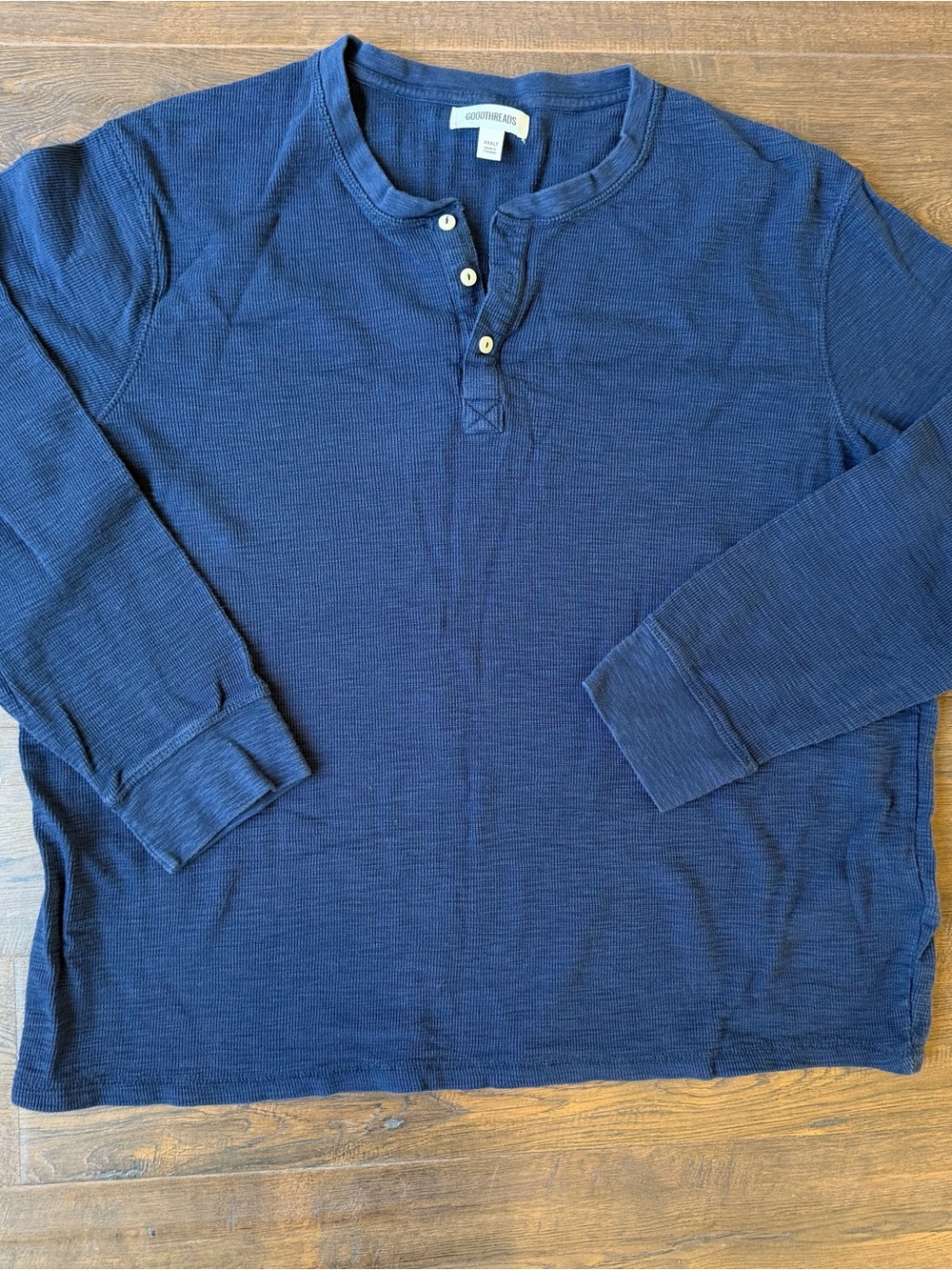Goodthreads Men's Dark Navy Long-Sleeve Henley